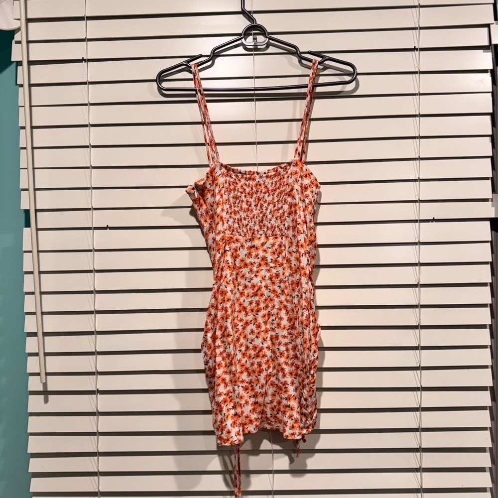 Floral Ruched Mini Dress - Picture 3 of 3
